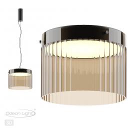 Odeon light 5047/24L L-VISION ODL24 303 черный/светл.янтарный/металл/стекло Подвес LED 24W 4000К 2715Лм PILLARI  - 4 купить